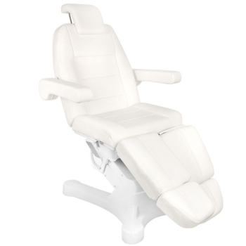 FOTEL KOSMETYCZNY ELEKTR. A-207C PEDI WHITE/IVORY (5 SILNIKÓW)